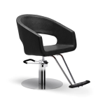 Lanvain (OS) Relax Hair Salon Styling Chair with T-Rest and Chrome Base Black
