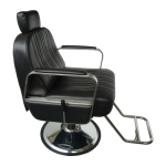 Lanvain (OS) "Andrew" Reclining Black Barber Chair